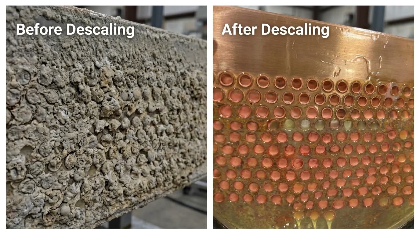 Descaling Chemicals Before and After